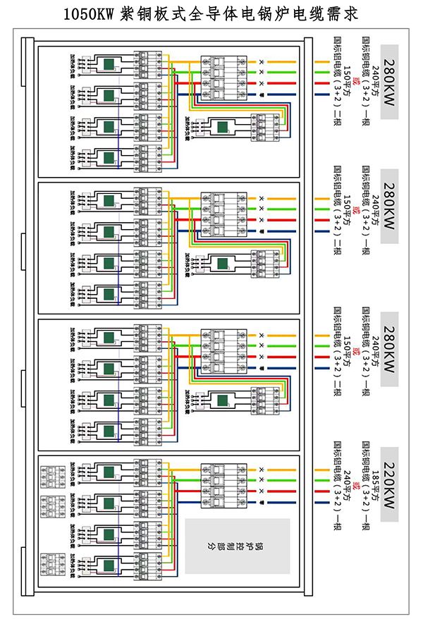 1050kw紫铜板式电锅炉